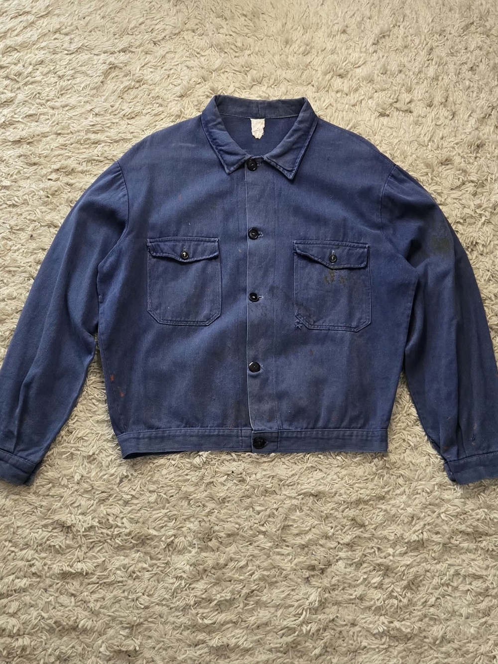 VTG 70s Italian Cotton Work Jacket L